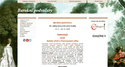Desktop Screenshot of baroknipodvecery.cz
